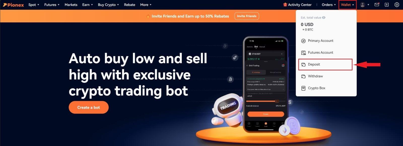How to Open Account and Deposit into Pionex How to Open Account and Deposit into Pionex